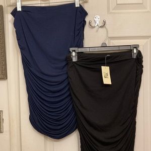 Lot of Max Studio Medium skirts with ruching. Runs small so similar to a small.